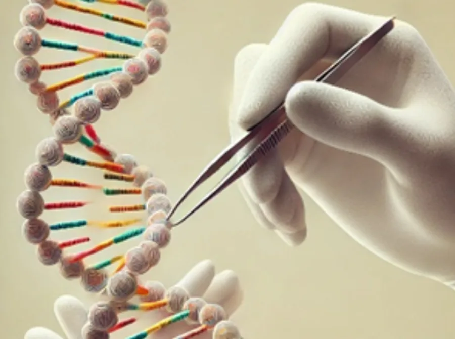 Representação de uma fita de DNA — exames genéticos